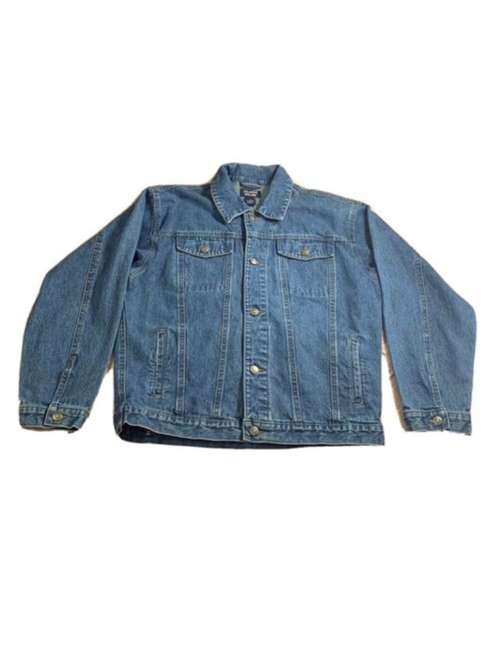 Class Club Womens Denim Jean Jacket  Medium Size 14 Casual Fit Classic